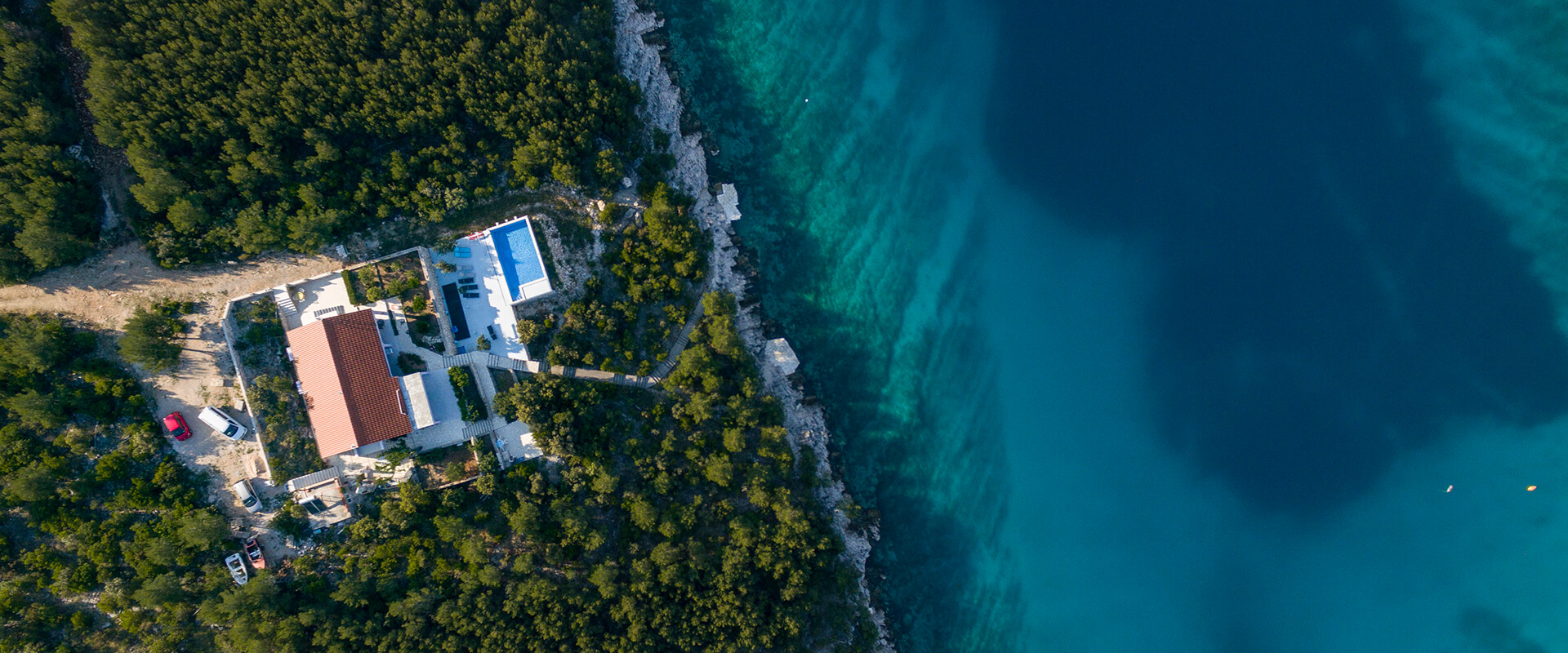 Villa Beleca from air